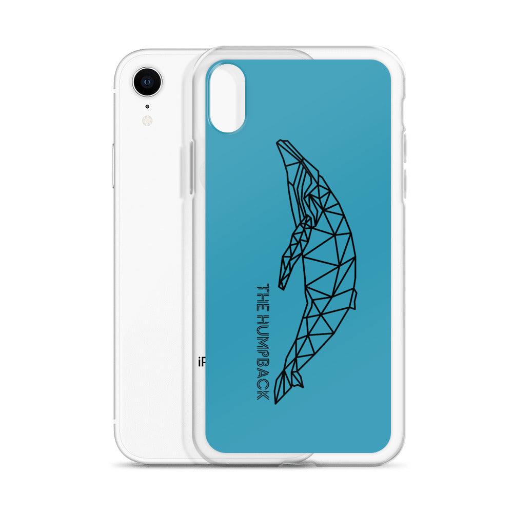 Geometric Humpback iPhone Case Blue - Splashing Apparel