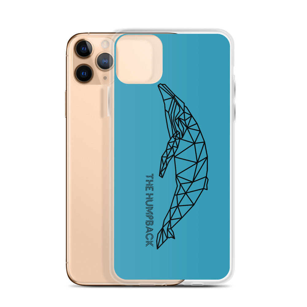 Geometric Humpback iPhone Case Blue - Splashing Apparel