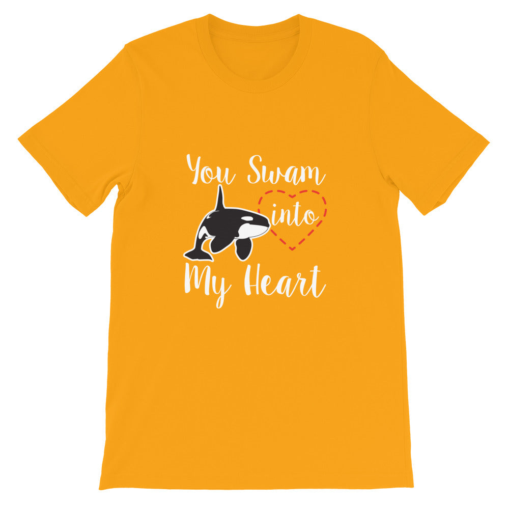 You Swam into My Heart T-Shirt - Splashing Apparel