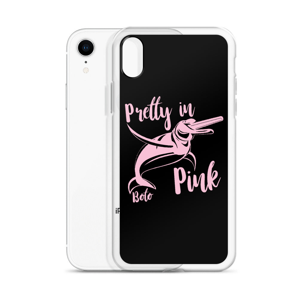 Pretty in Pink iPhone Case Black - Splashing Apparel