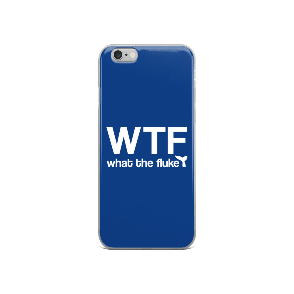 What the Fluke iPhone Case Dark Blue - Splashing Apparel