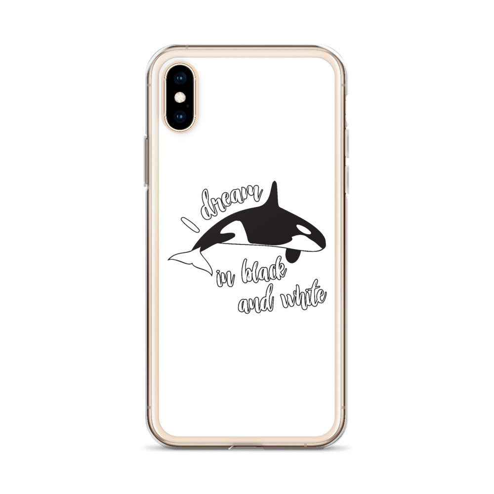 Dream in Black and White iPhone Case White - Splashing Apparel