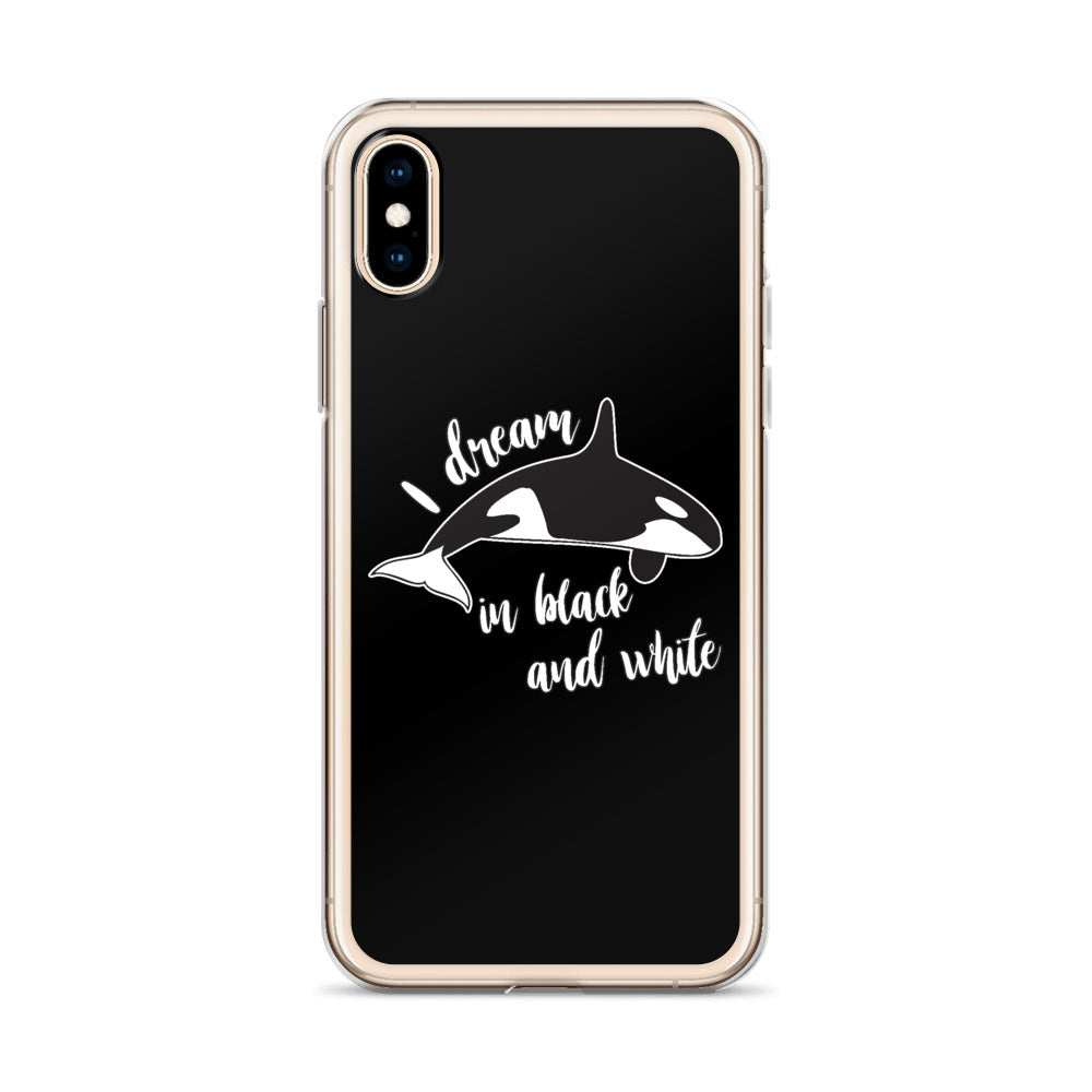 Dream in Black and White iPhone Case Black - Splashing Apparel