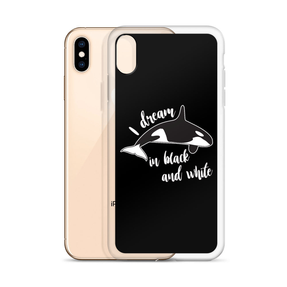 Dream in Black and White iPhone Case Black - Splashing Apparel