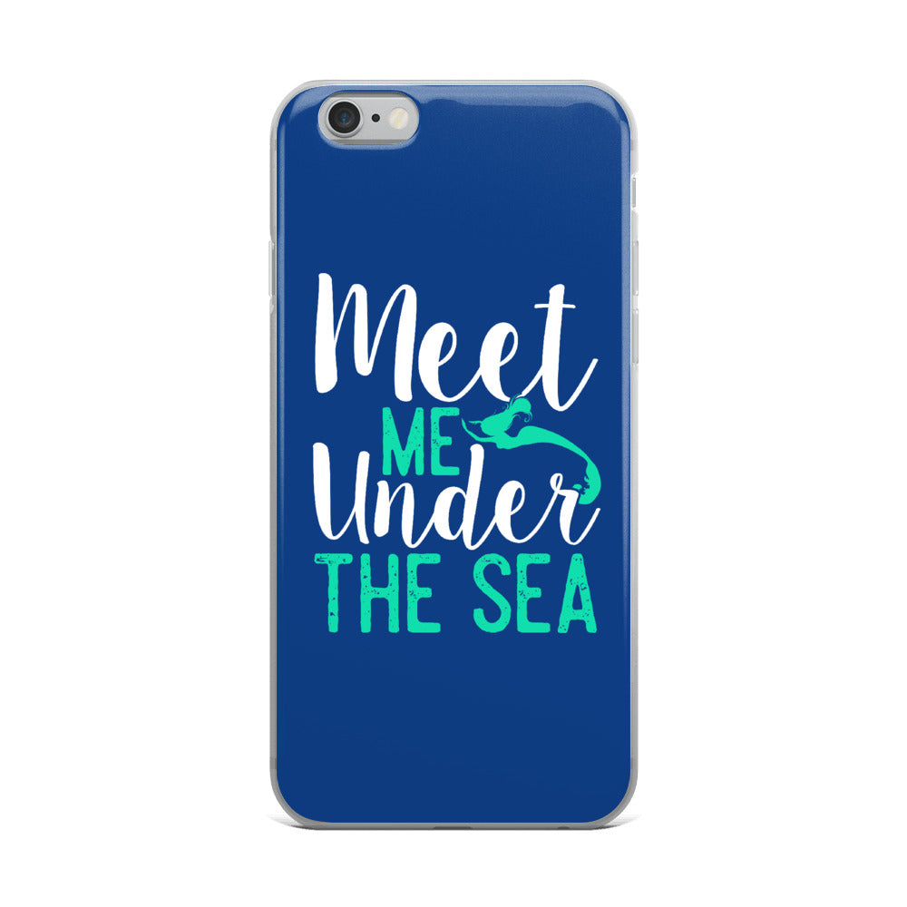 Meet Me Under the Sea iPhone Case Dark Blue - Splashing Apparel