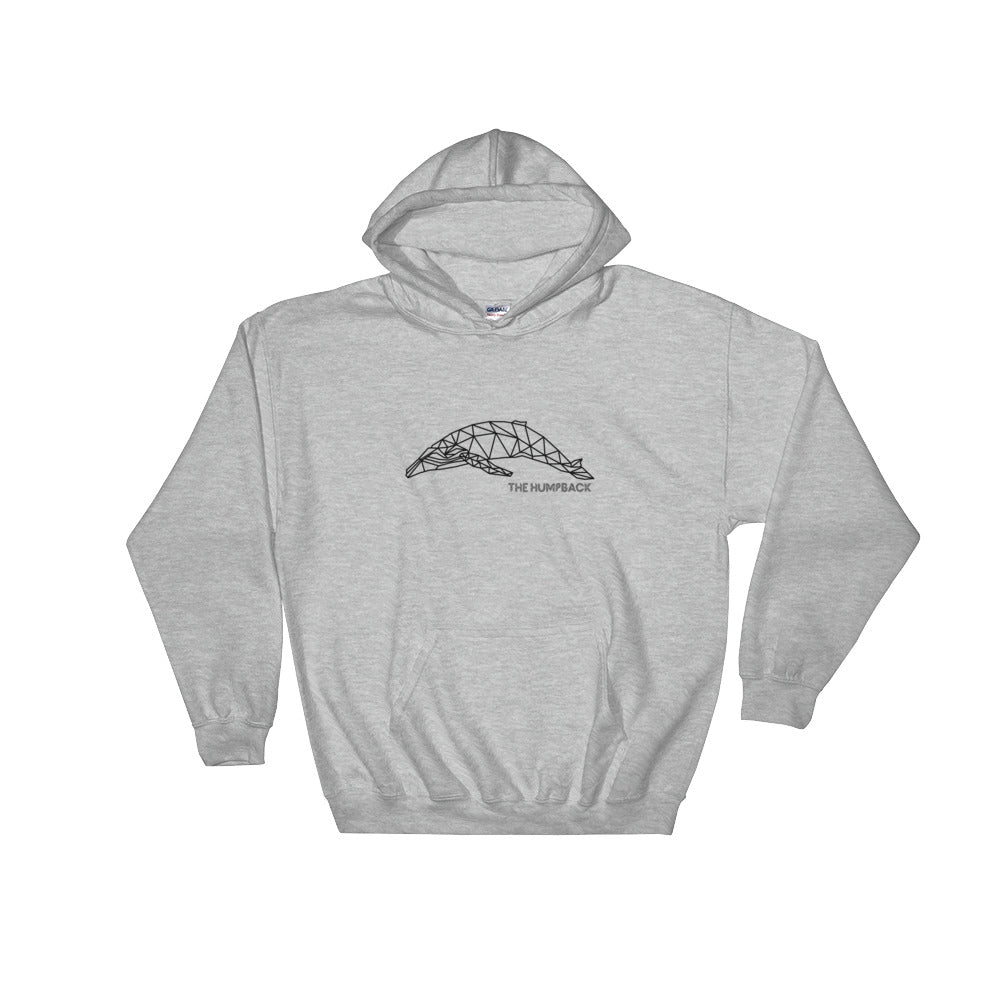 Geometric Humpback Whale Hoodie - Splashing Apparel