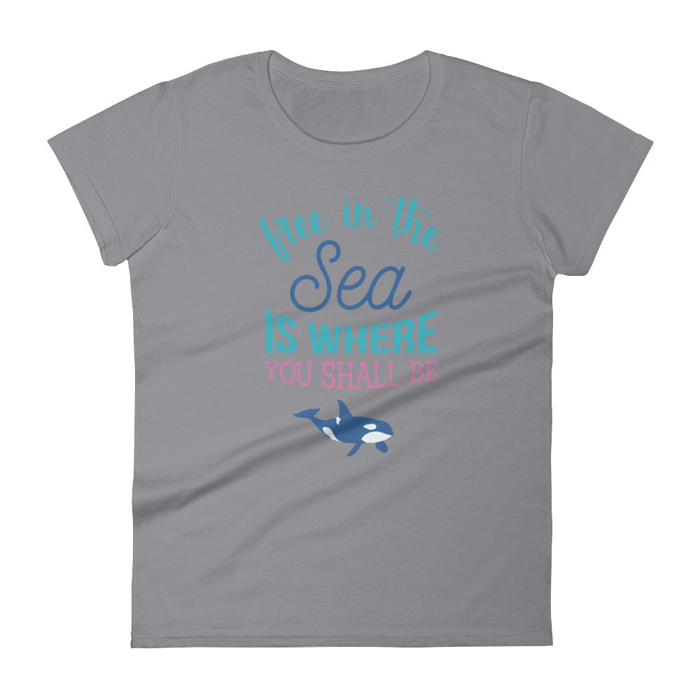 Free in the Sea Women's Shirt - Splashing Apparel