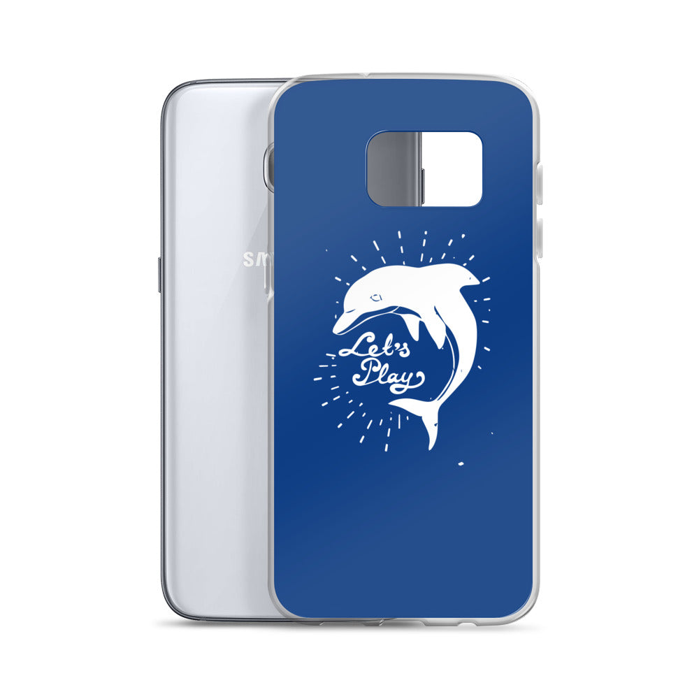 Let's Play Samsung Case Dark Blue - Splashing Apparel