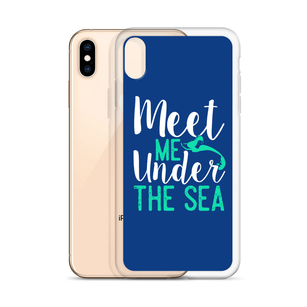 Meet Me Under the Sea iPhone Case Dark Blue - Splashing Apparel
