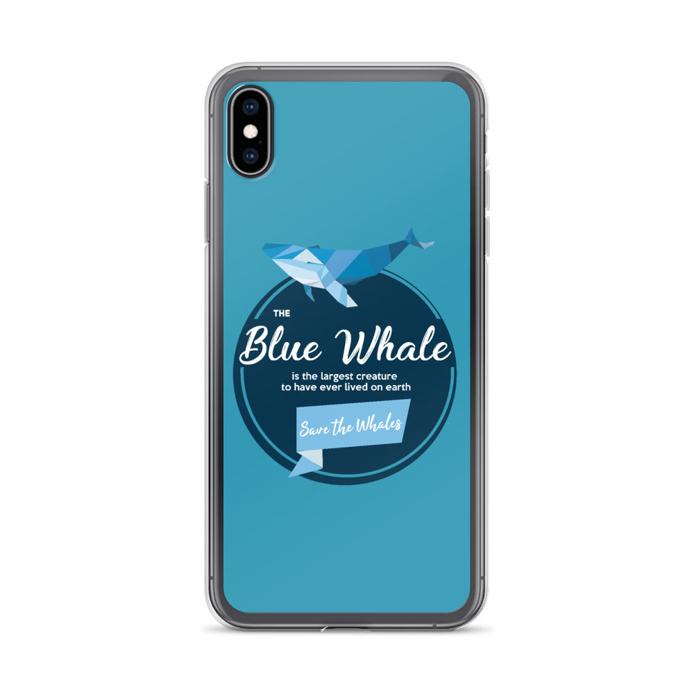 Blue Whale iPhone Case Blue - Splashing Apparel
