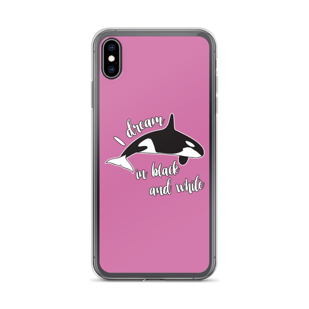 Dream in Black and White iPhone Case Pink - Splashing Apparel