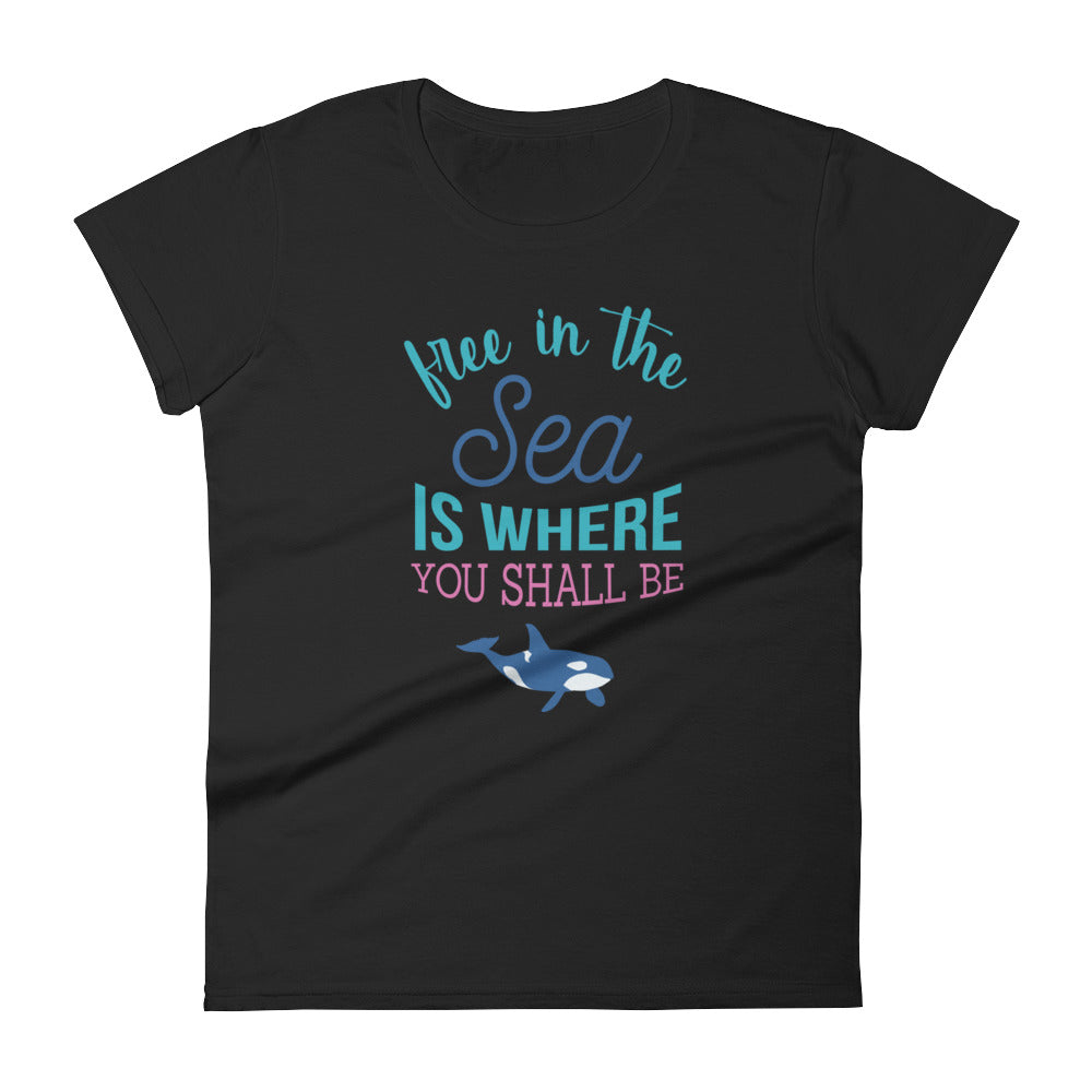 Free in the Sea Women's Shirt - Splashing Apparel