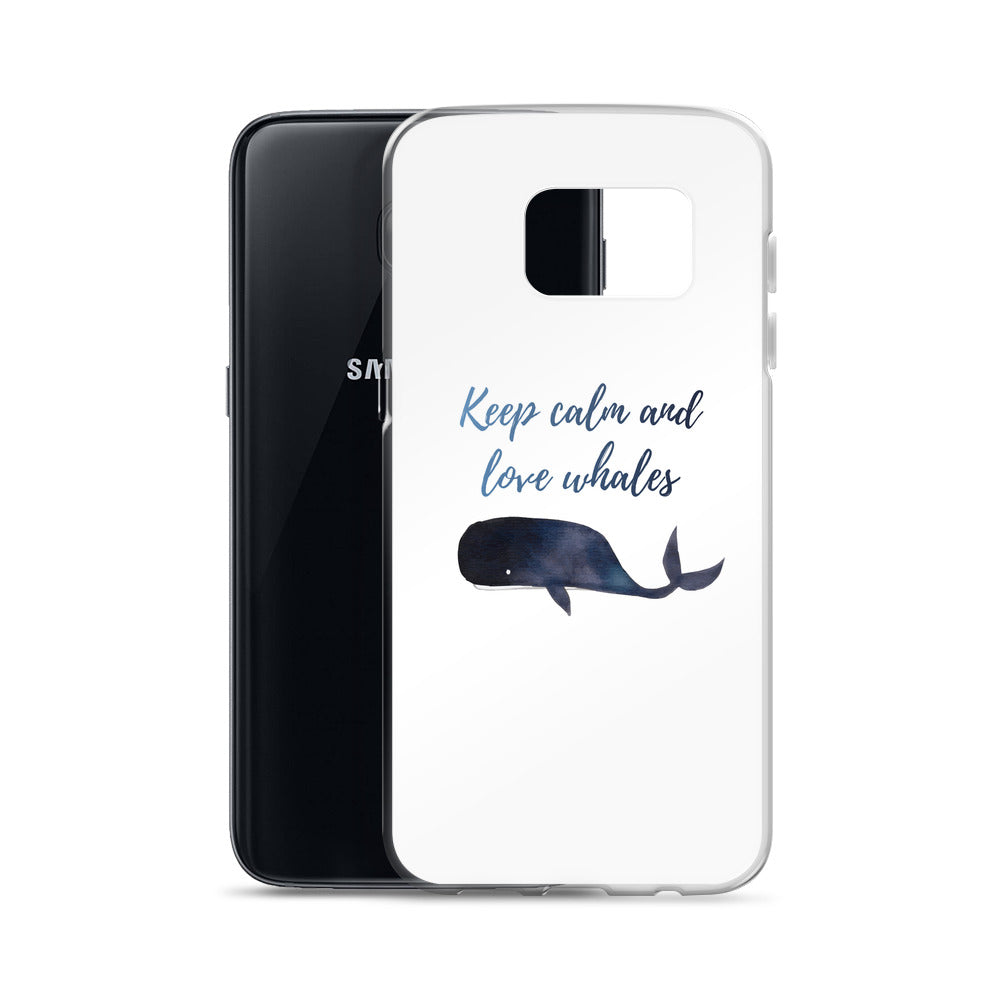 Keep Calm and Love Whales Samsung Case - Splashing Apparel