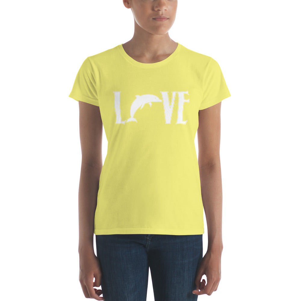 Love Dolphins Women's Shirt - Splashing Apparel