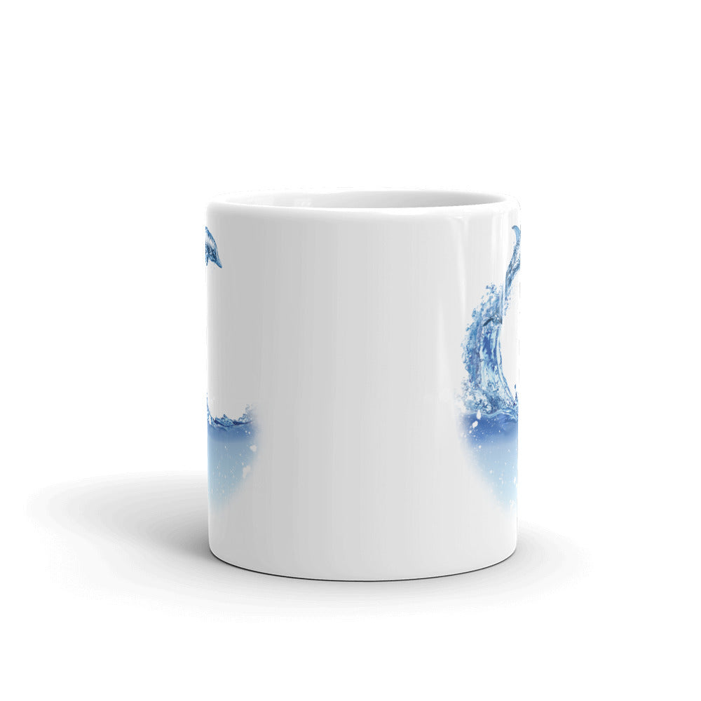 Aqua Dolphin Mug - Splashing Apparel