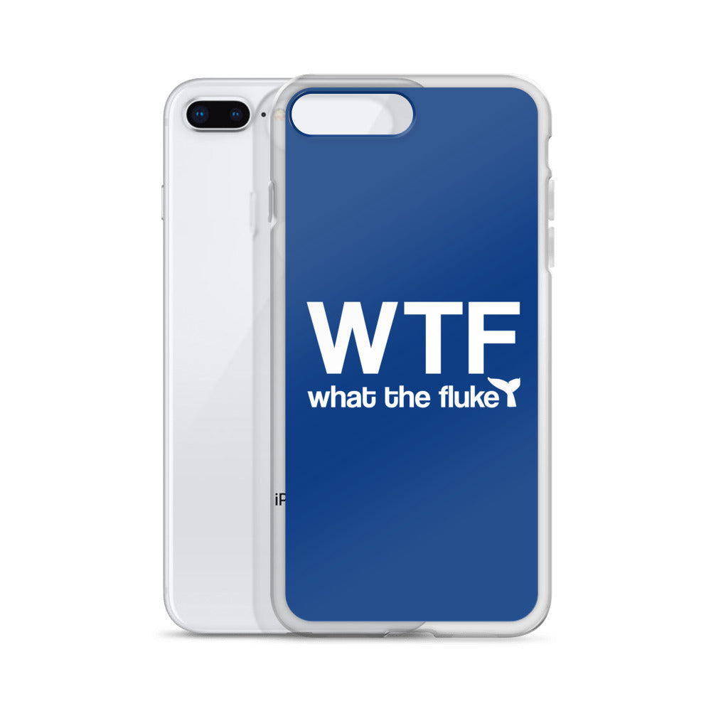 What the Fluke iPhone Case Dark Blue - Splashing Apparel