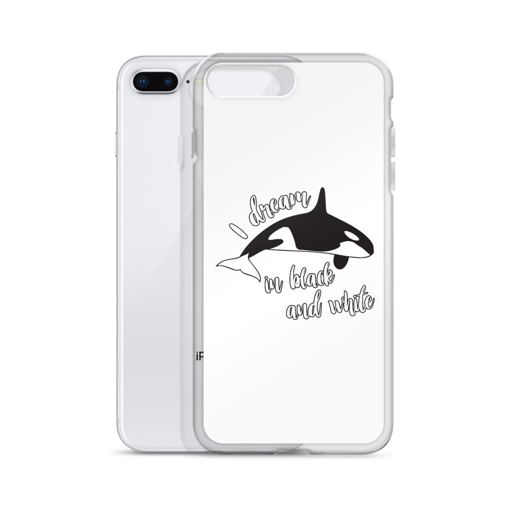 Dream in Black and White iPhone Case White - Splashing Apparel