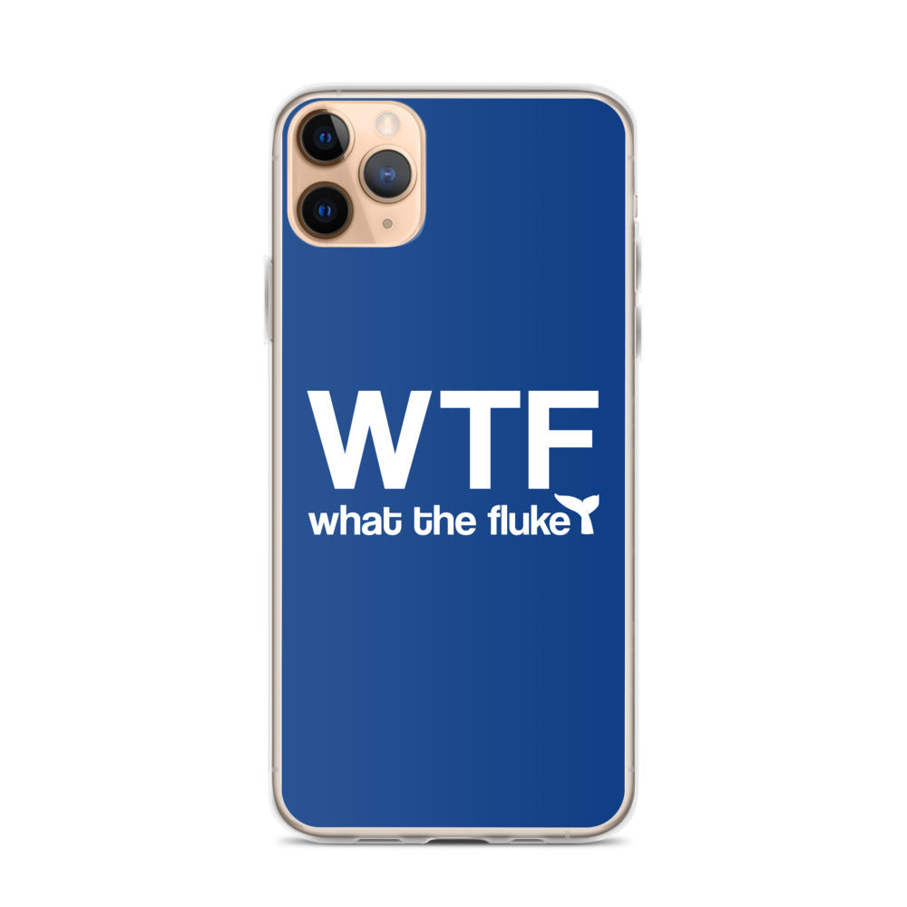 What the Fluke iPhone Case Dark Blue - Splashing Apparel