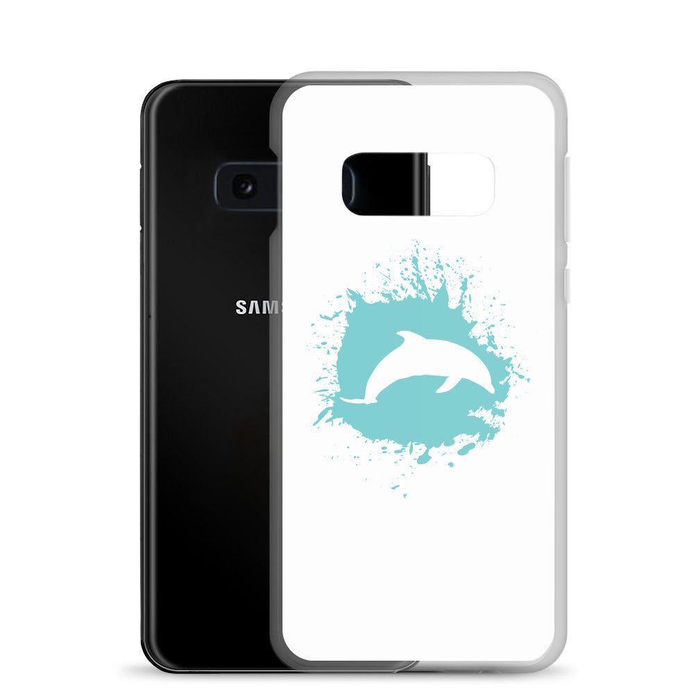 Dolphin Splash Samsung Case White - Splashing Apparel