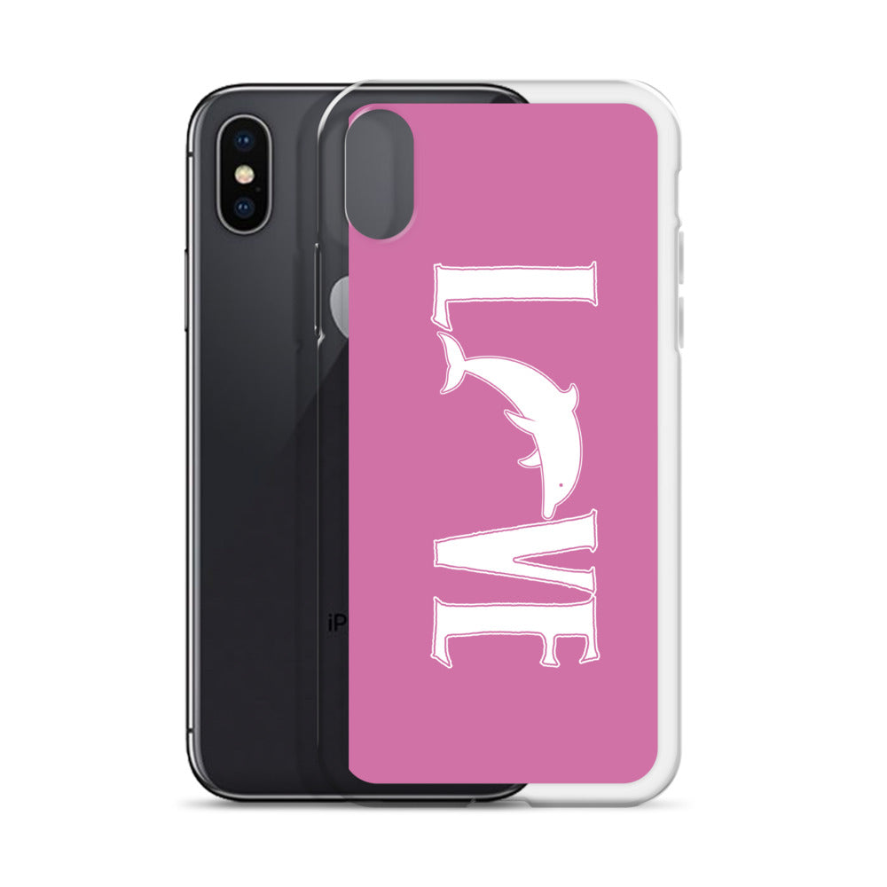 Love Dolphins iPhone Case Pink - Splashing Apparel