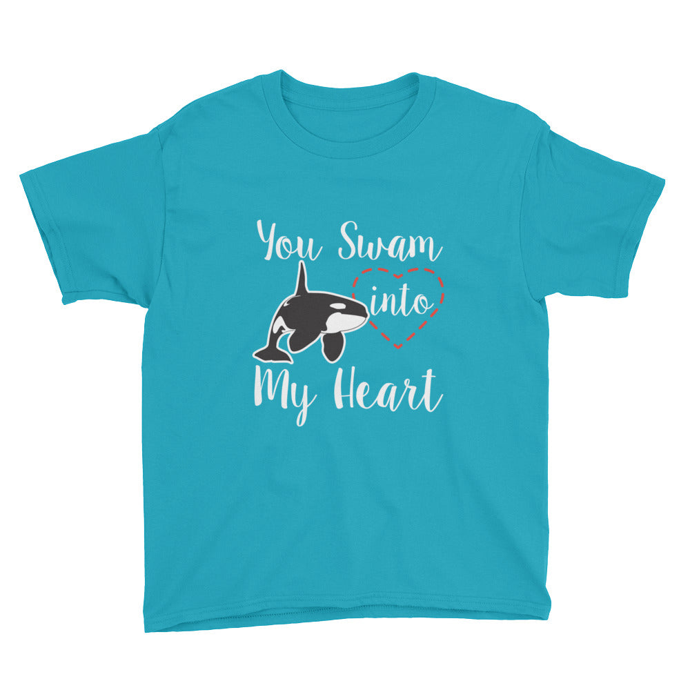 You Swam into My Heart Kids Shirt - Splashing Apparel