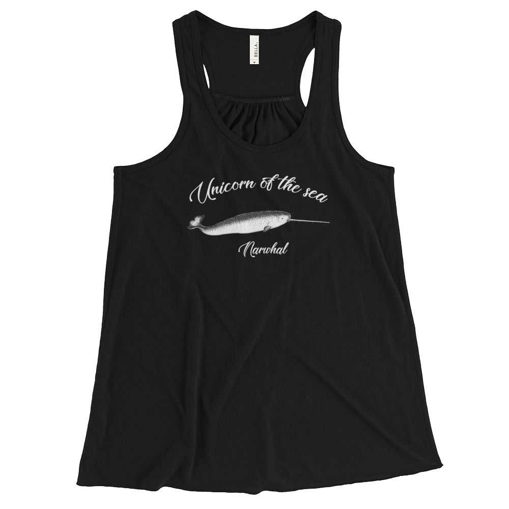 Unicorn of the Sea Women's Flowy Racerback Tank - Splashing Apparel