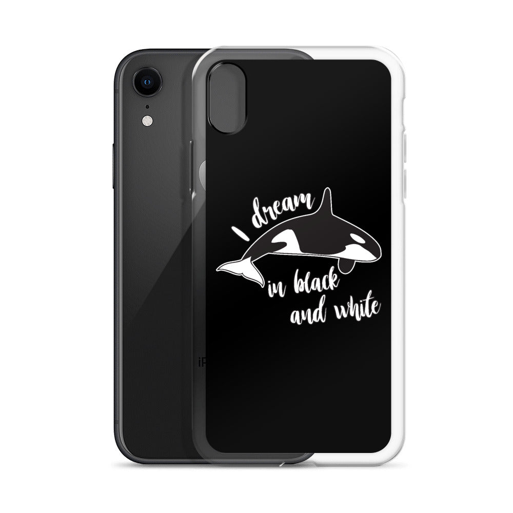 Dream in Black and White iPhone Case Black - Splashing Apparel