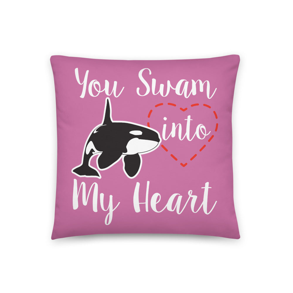 You Swam into My Heart Pillow - Splashing Apparel