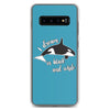 Dream in Black and White Samsung Case Blue - Splashing Apparel