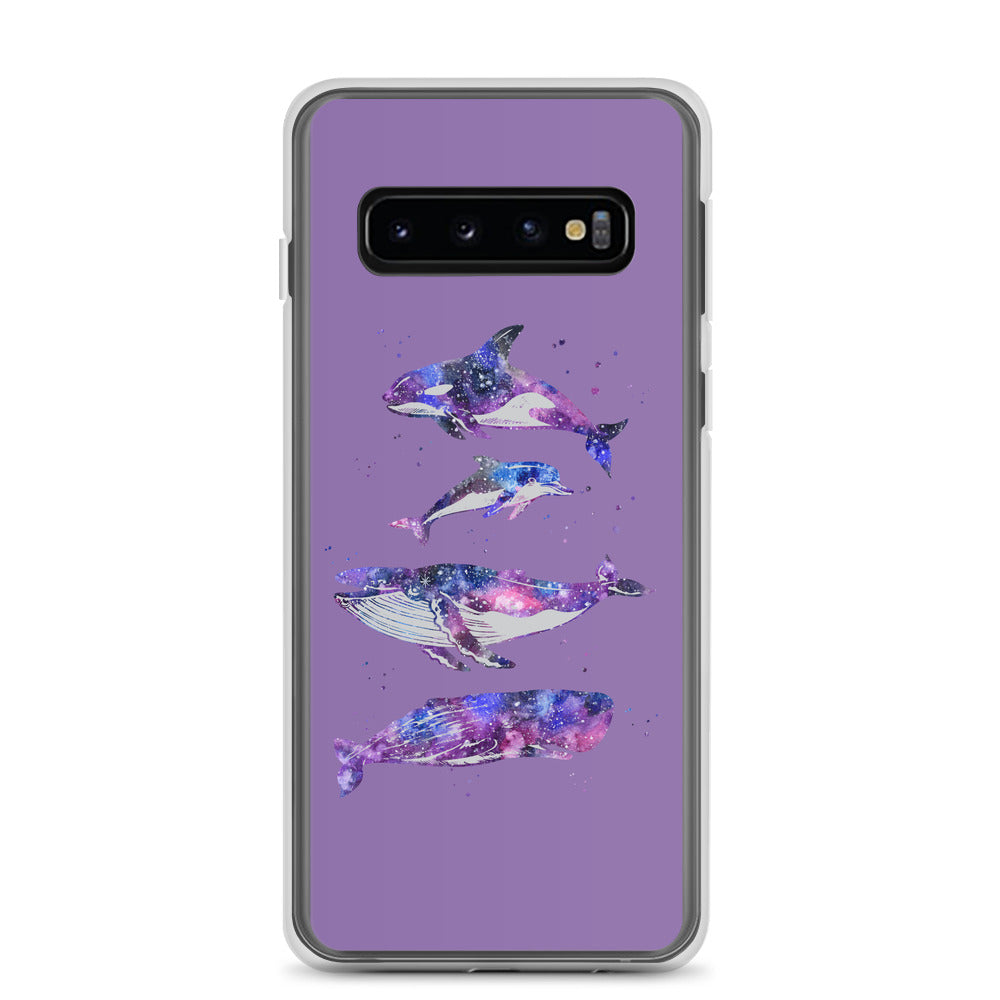 Stary Whales Samsung Case Purple - Splashing Apparel