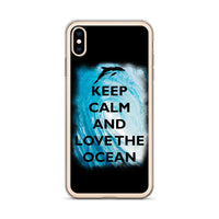 Keep Clam and Love the Ocean iPhone Case Black - Splashing Apparel