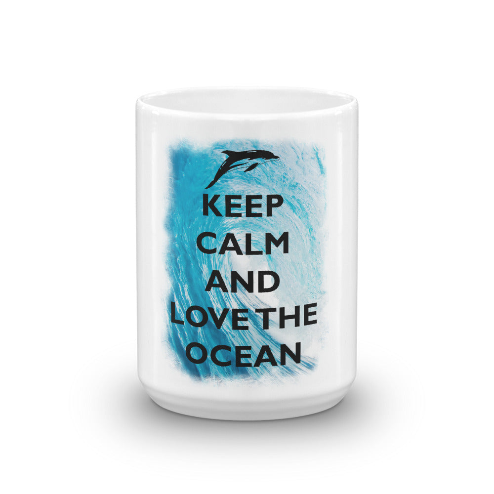 Keep Calm and Love the Ocean Mug - Splashing Apparel