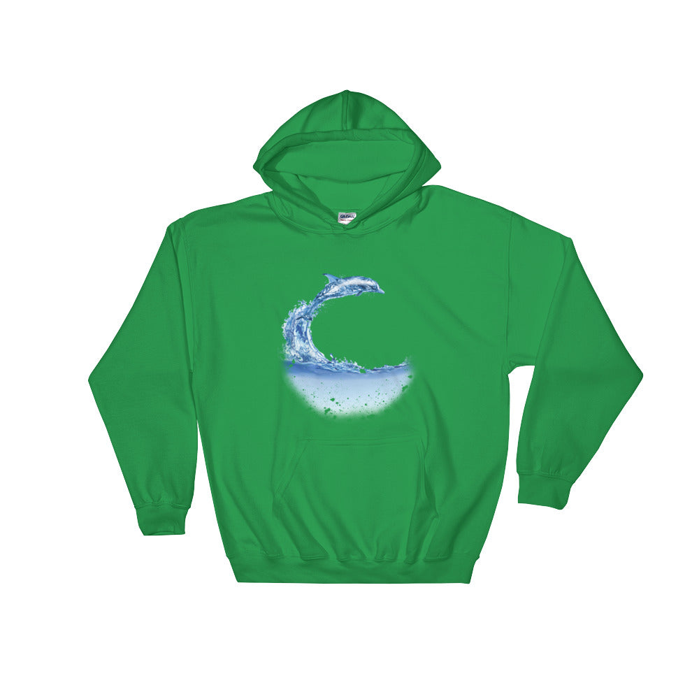 Aqua Dolphin Hoodie - Splashing Apparel