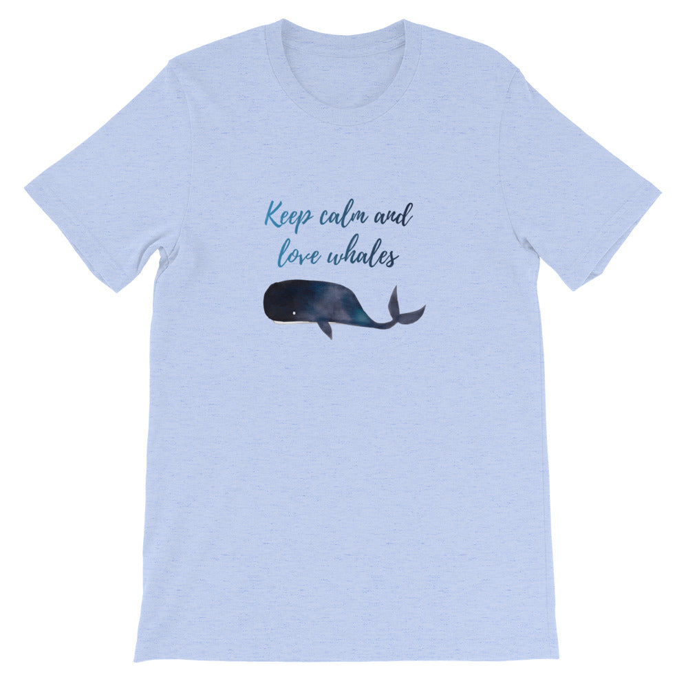 Keep Calm and Love Whales Tshirt - Splashing Apparel
