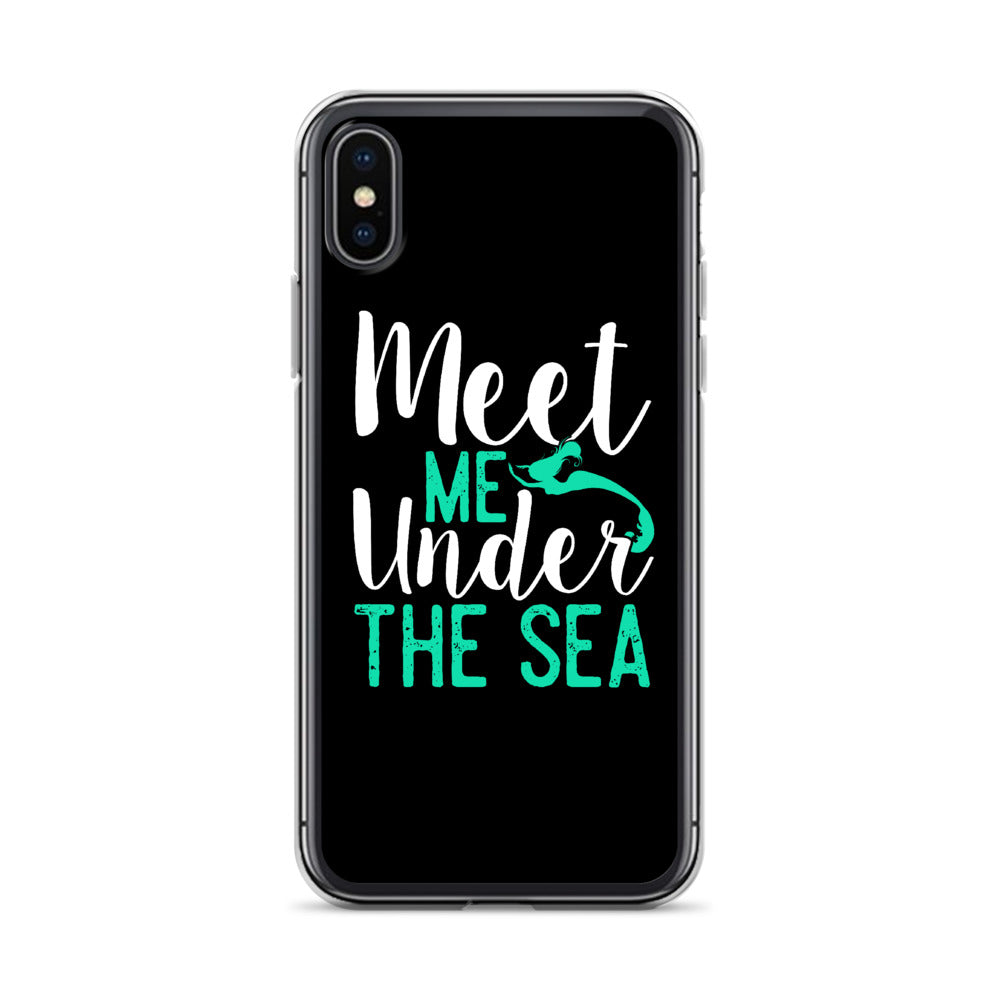 Meet Me Under the Sea iPhone Case Black - Splashing Apparel