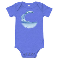 Aqua Dolphin Baby Onesie - Splashing Apparel