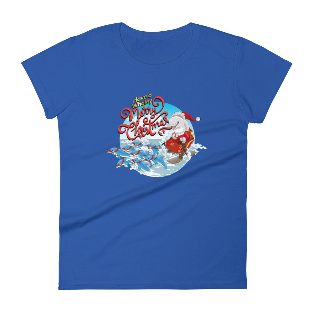 Santa’s Reindolphins Women's t-shirt - Splashing Apparel