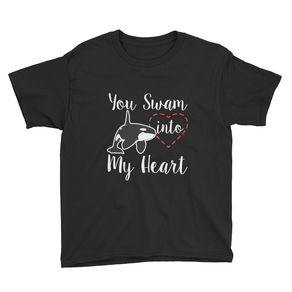 You Swam into My Heart Kids Shirt - Splashing Apparel