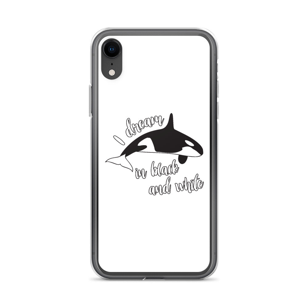 Dream in Black and White iPhone Case White - Splashing Apparel