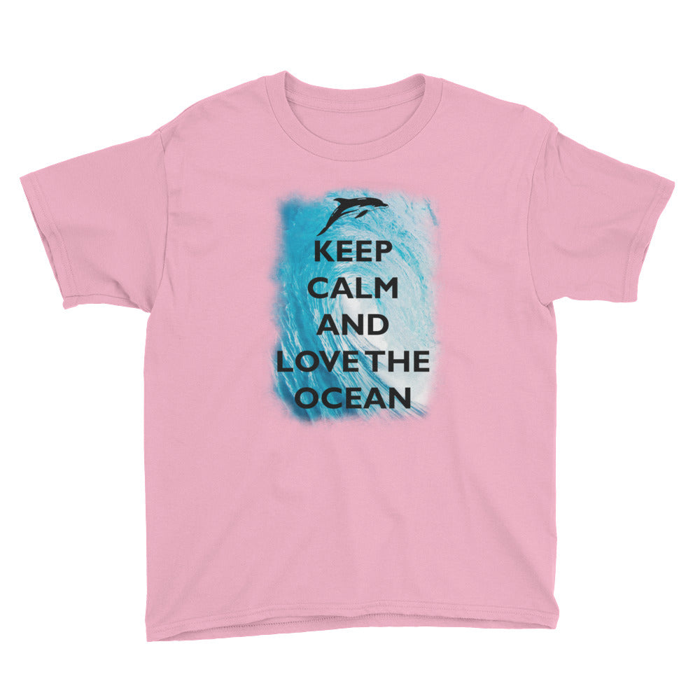 Keep Calm and Love the Ocean Kids Shirt - Splashing Apparel