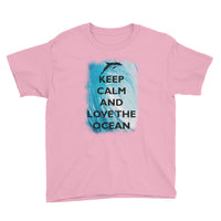 Keep Calm and Love the Ocean Kids Shirt - Splashing Apparel