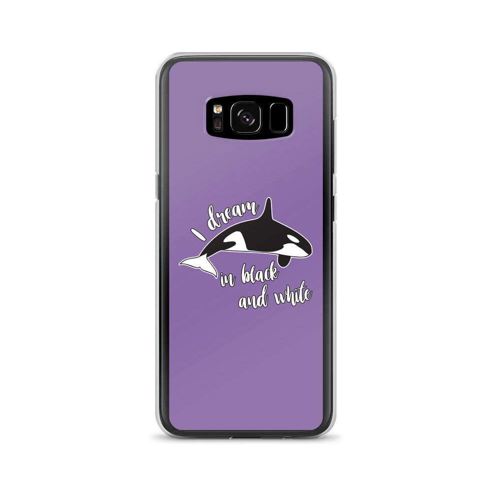 Dream in Black and White Samsung Case Purple - Splashing Apparel