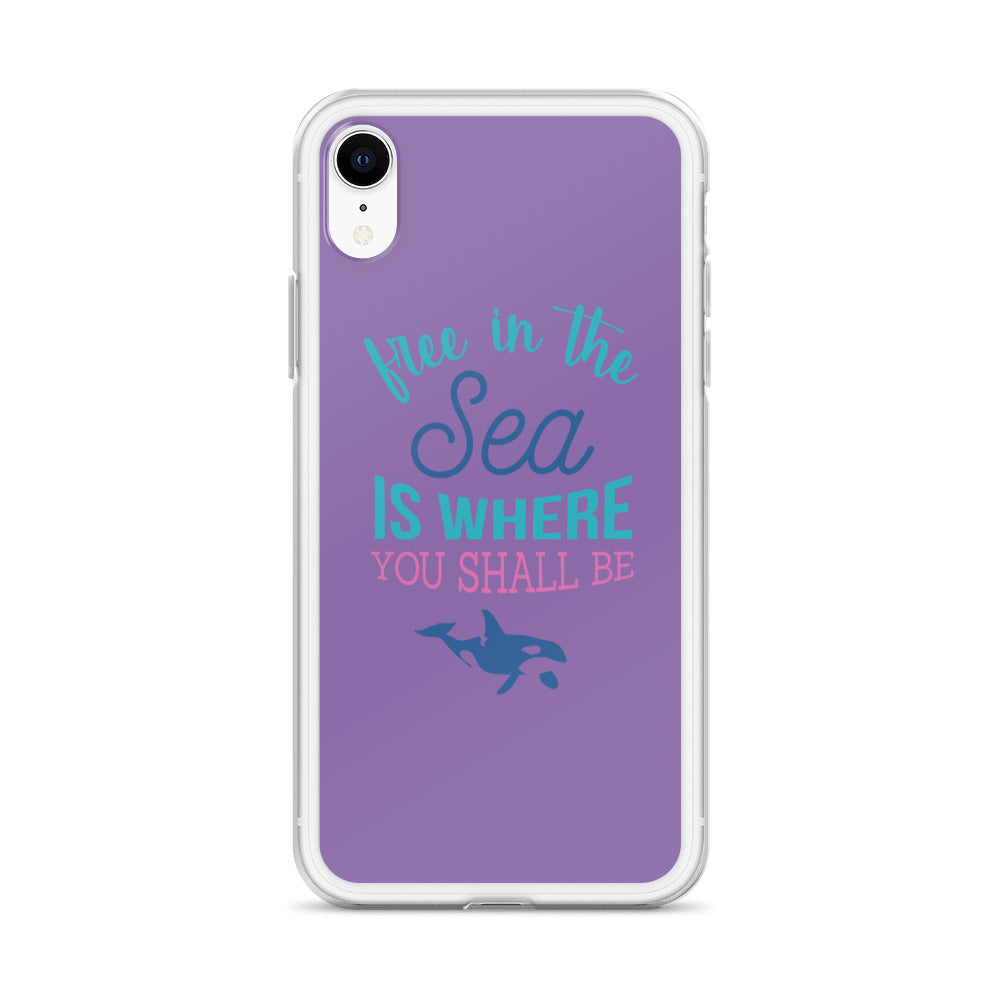 Free in the Sea iPhone Case Purple - Splashing Apparel