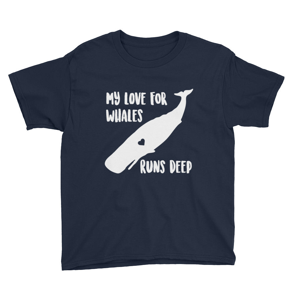 My Love for Whales Runs Deep Kids Shirt