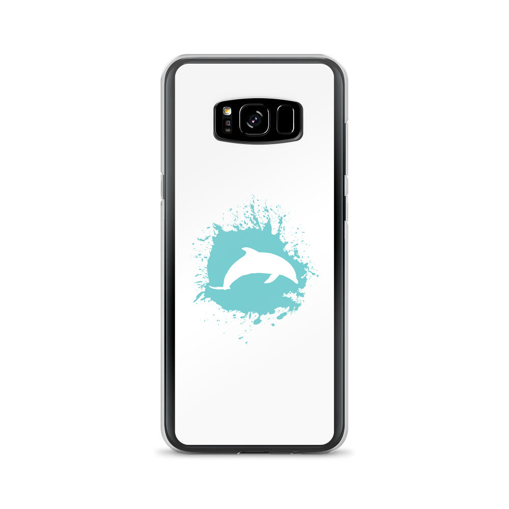 Dolphin Splash Samsung Case White - Splashing Apparel