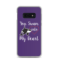 You Swam into My Heart Samsung Case Purple - Splashing Apparel