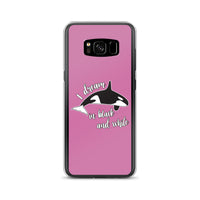 Dream in black and White Samsung Case Pink - Splashing Apparel