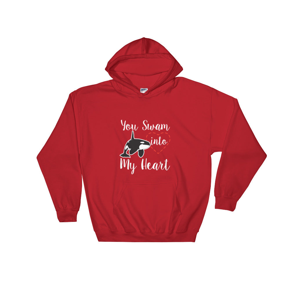You Swam into My Heart Hoodie - Splashing Apparel
