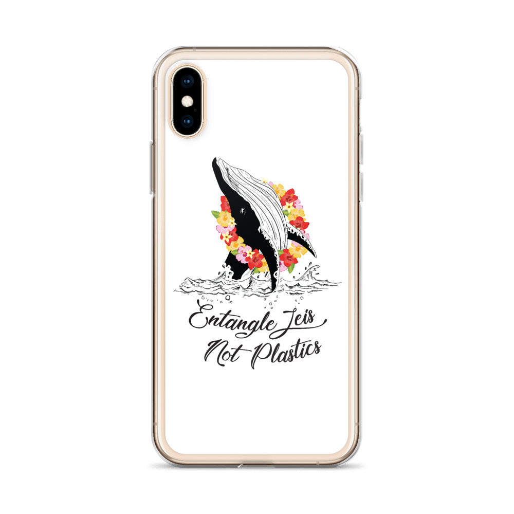 Entangle Leis Not Plastics iPhone Case White - Splashing Apparel