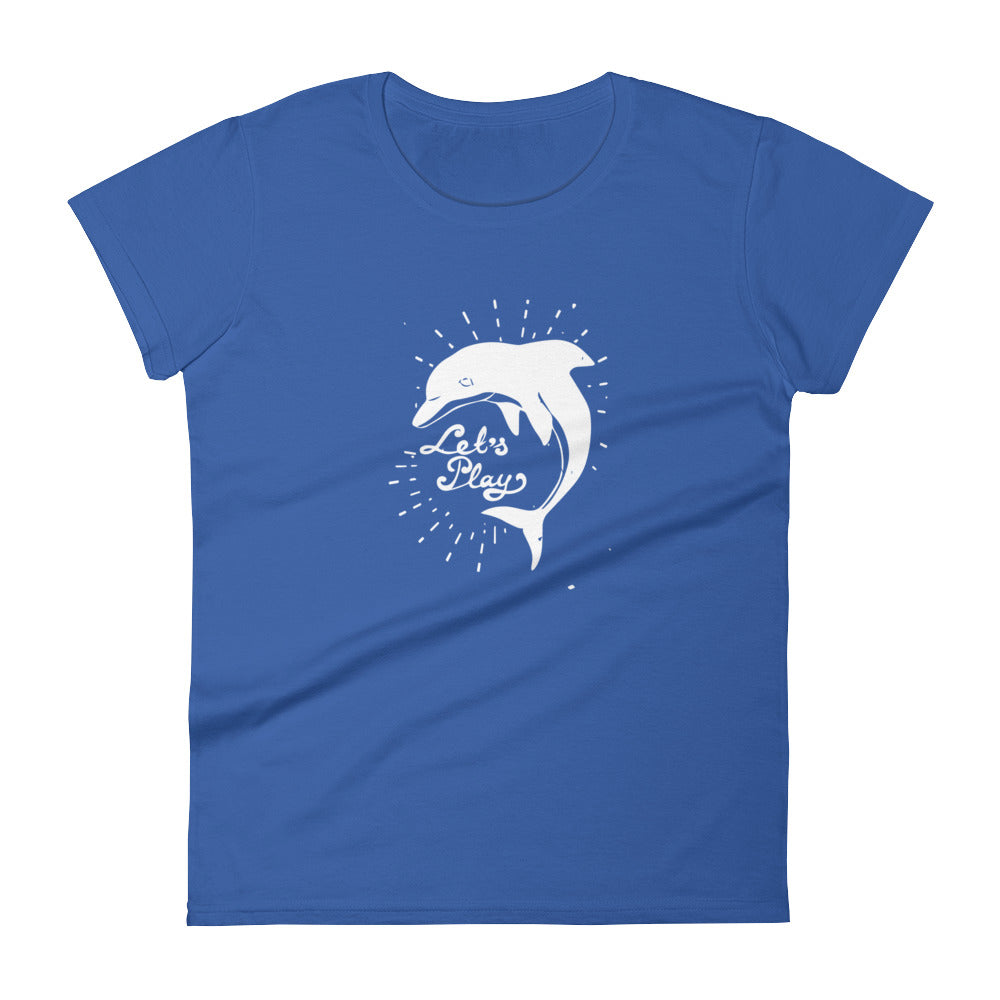 Let's Play Dolphin Women's Shirt - Splashing Apparel